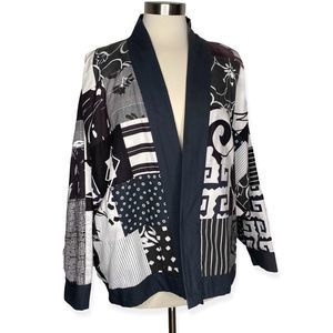 Vintage Kimono B&W Patch Lined OS